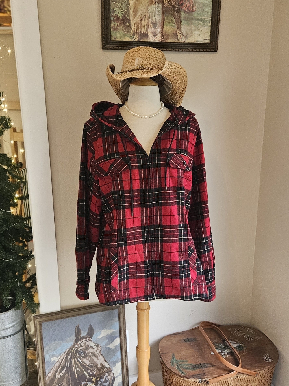 Pendelton Plaid Wool Shirt Jacket Xl